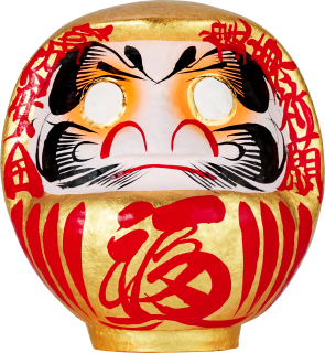 Daruma de pan de oro puro